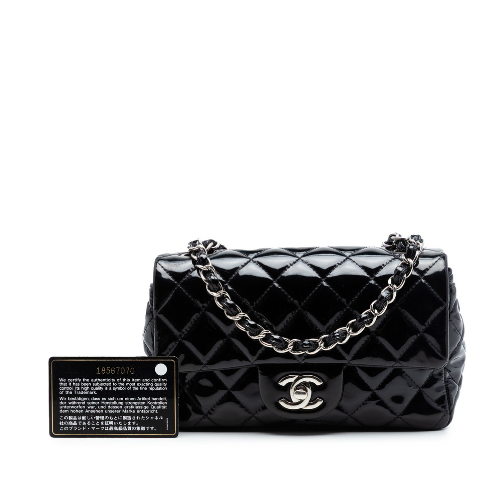 Pre-Loved Chanel Mini Rectangular Classic Patent Single Flap - Picture 7 of 7